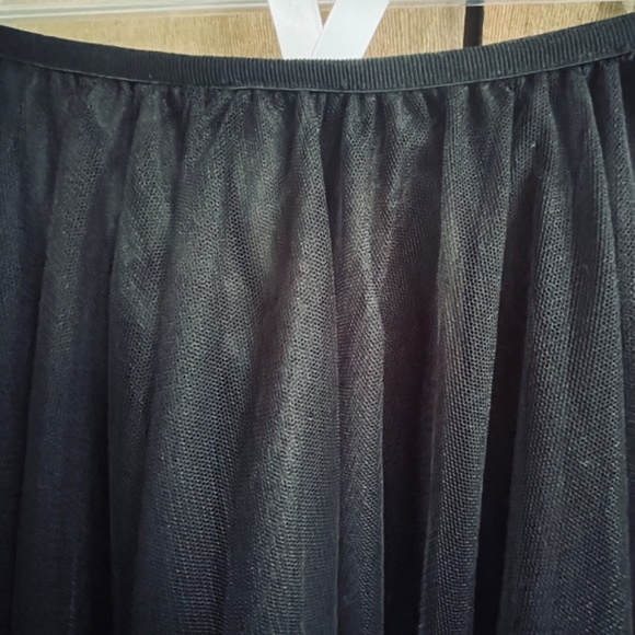 Beaded Tulle Midi Black Skirt Large - Picture 6 of 9